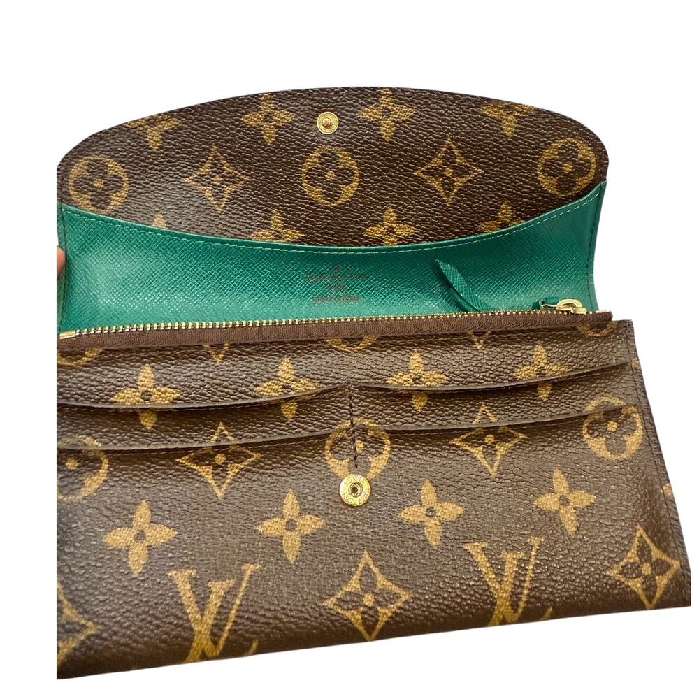 Louis Vuitton Emilie Monogram Wallet with Green Interior Vintage